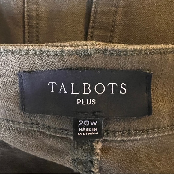 Talbots Plus Size 20W Khaki Button Fly Denim Skirt EUC - Picture 5 of 6